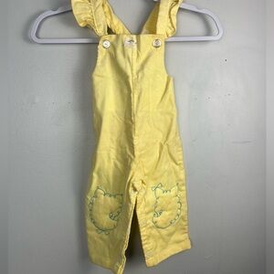 NWT Vintage Thomas yellow and blue overalls size 18months